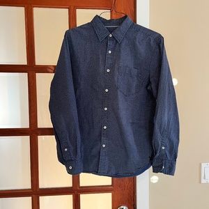 American Eagle Button Down - Navy with White Dots